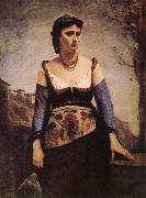 Jean Baptiste Camille  Corot Agostina oil painting artist